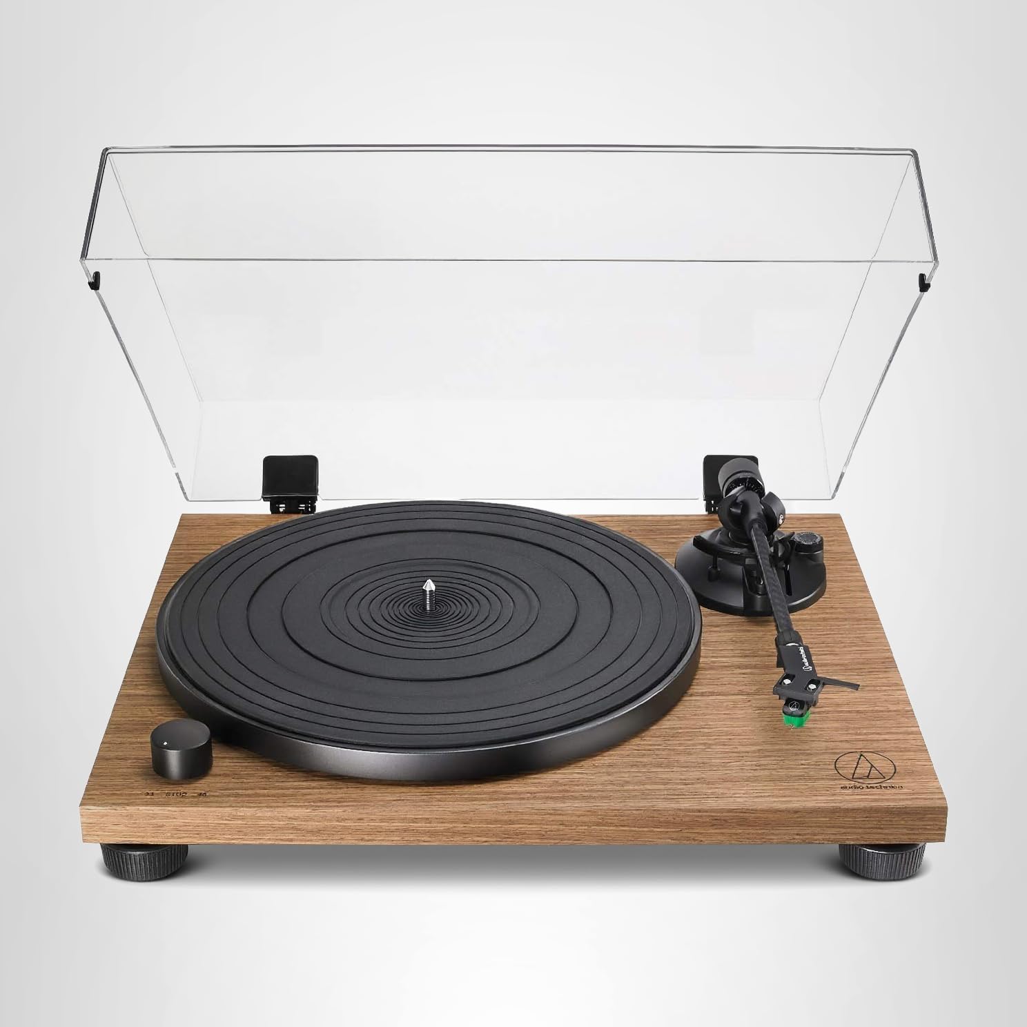 Tocadiscos Audio-Technica AT-LPW40WN 2 velocidades correa madera miniatura 1