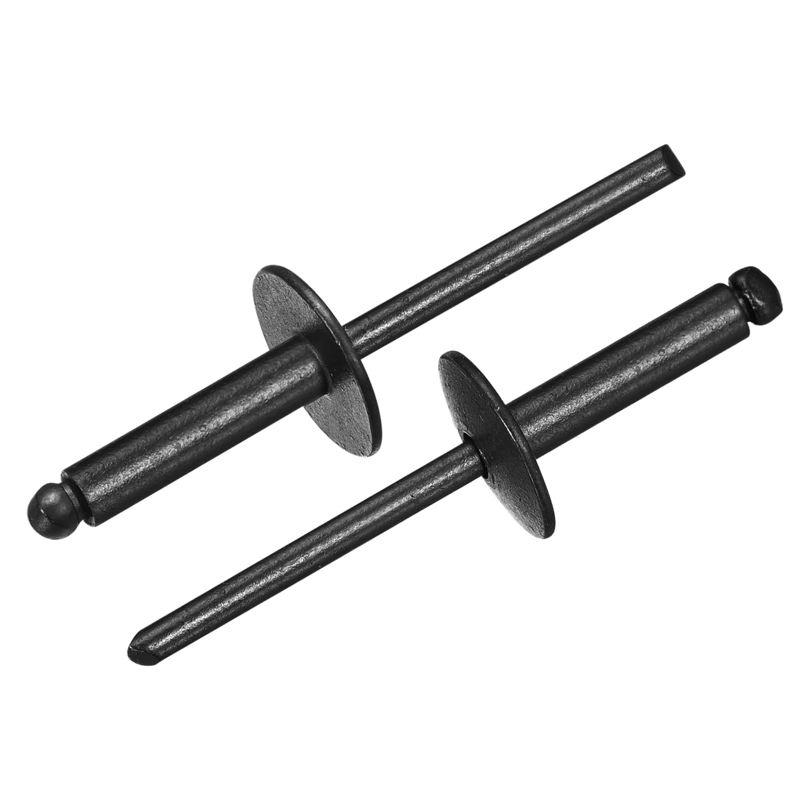 Rivets aveugles noirs uxcell en acier zingué 1.9x1.9 cm pour fixation solide | Lot de 50