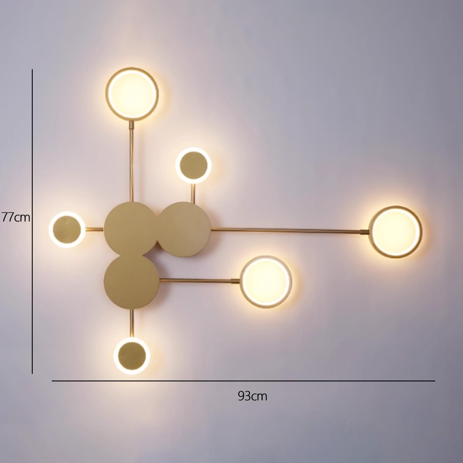 LED Kreativ Wandleuchte 3000K/4000K/6000K Dimmbar Wandlampe Innen Modern Eisen Acryl Wandbeleuchtung Nordisch Linear Geometrisch Design für Wohnzimmer Schlafzimmer (Rechts,Schwarz)