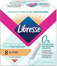 Libresse Pure Sensitive, Absovente interno Super, 8 unidades
