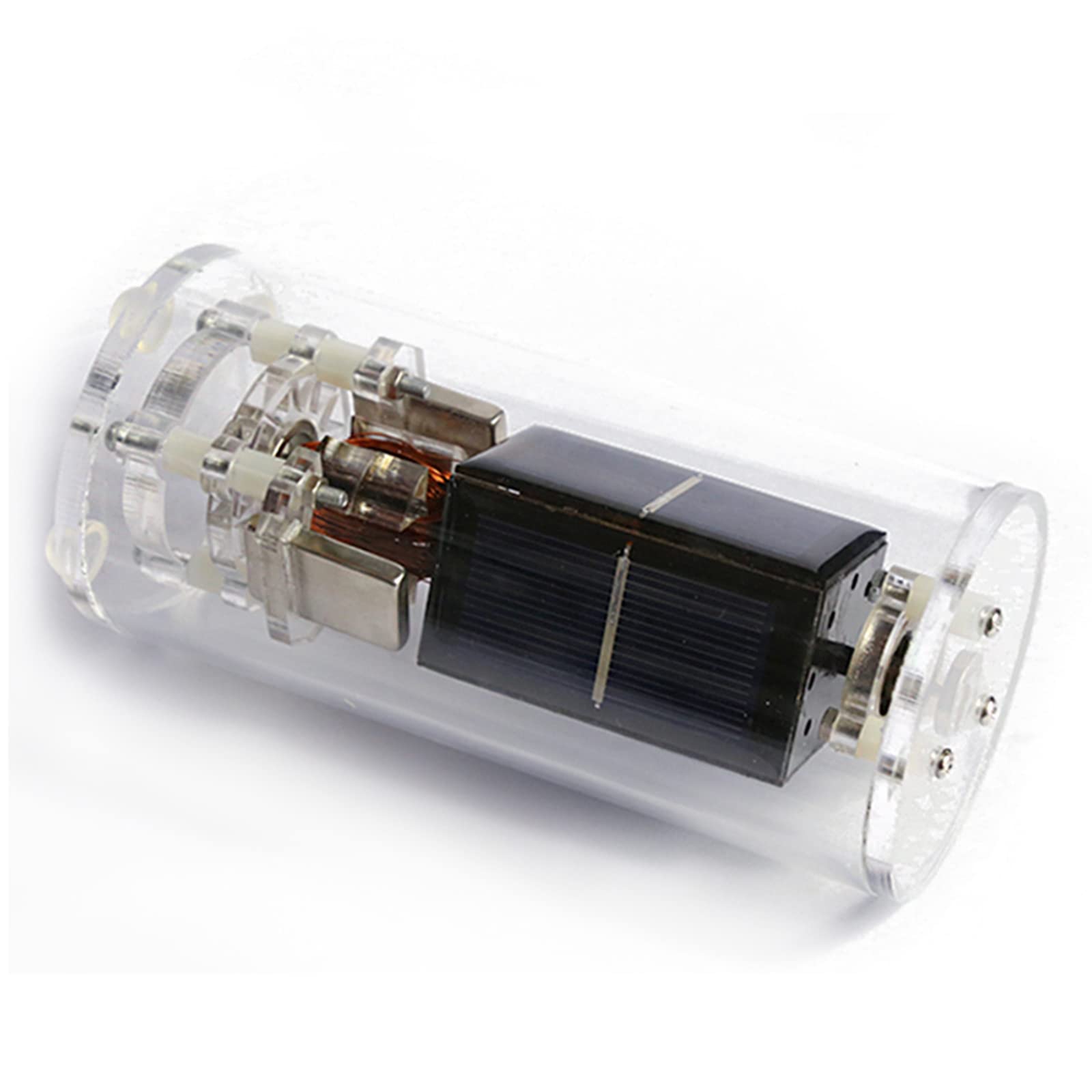 CcacHe Motor Solar de levitación magnética Adornos creativos de levitación magnética Regalos científicos (cilíndrico)