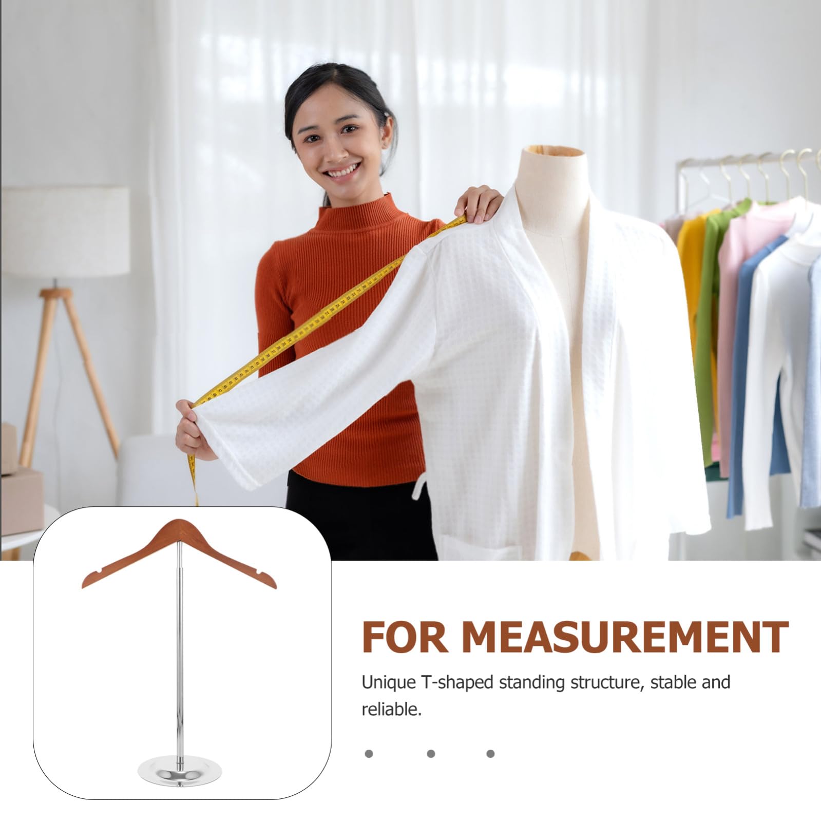 STOBAZA Verstellbarer Kleiderständer für Damen Moderner T shirt Präsentationsständer Vielseitiges Kleidung Display Rack für Einzelhandel Platzsparend Einfache Montage
