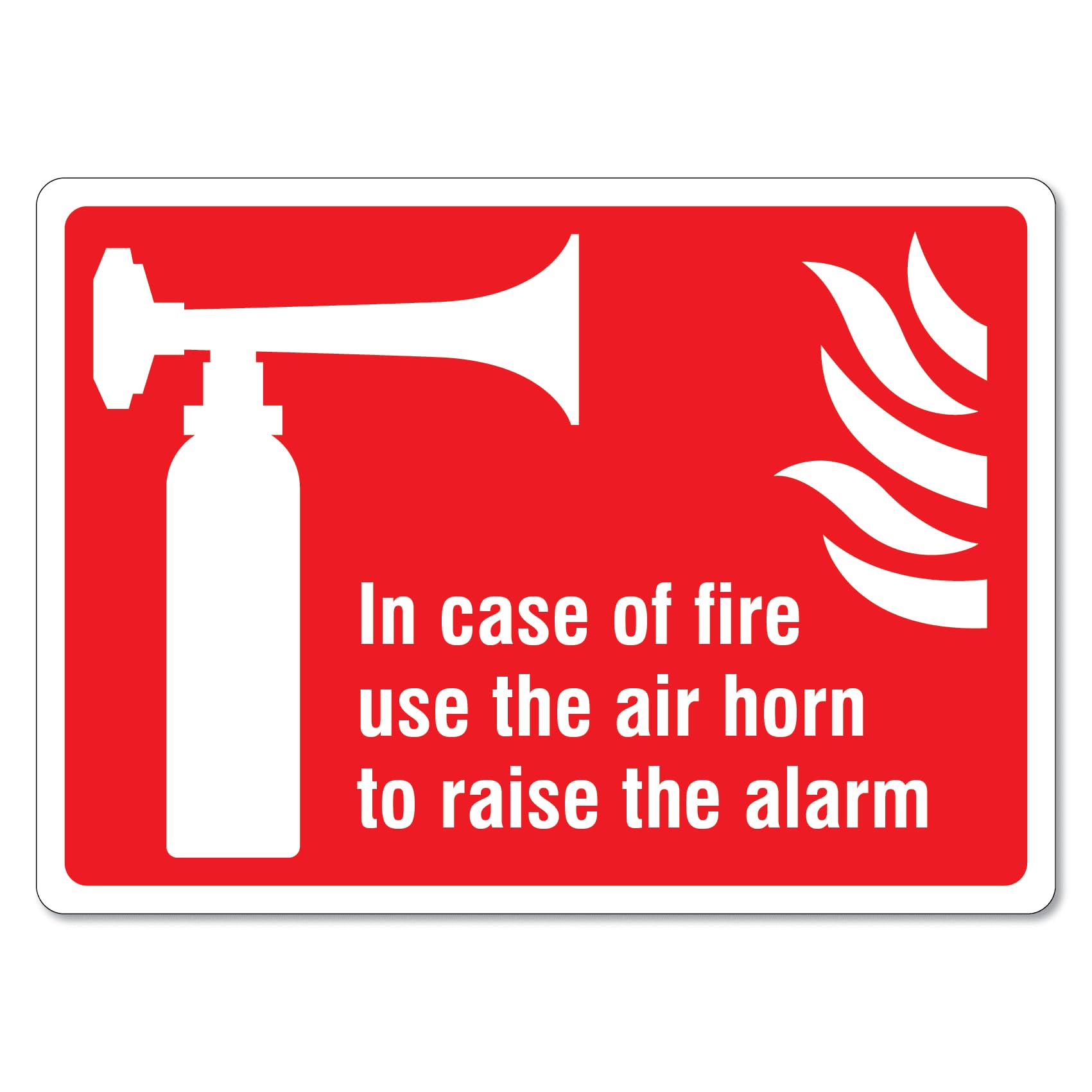 Fire Alarm Horn Identification Metal Safety Sign Public Venue Fire Reminder 8x12 Inch