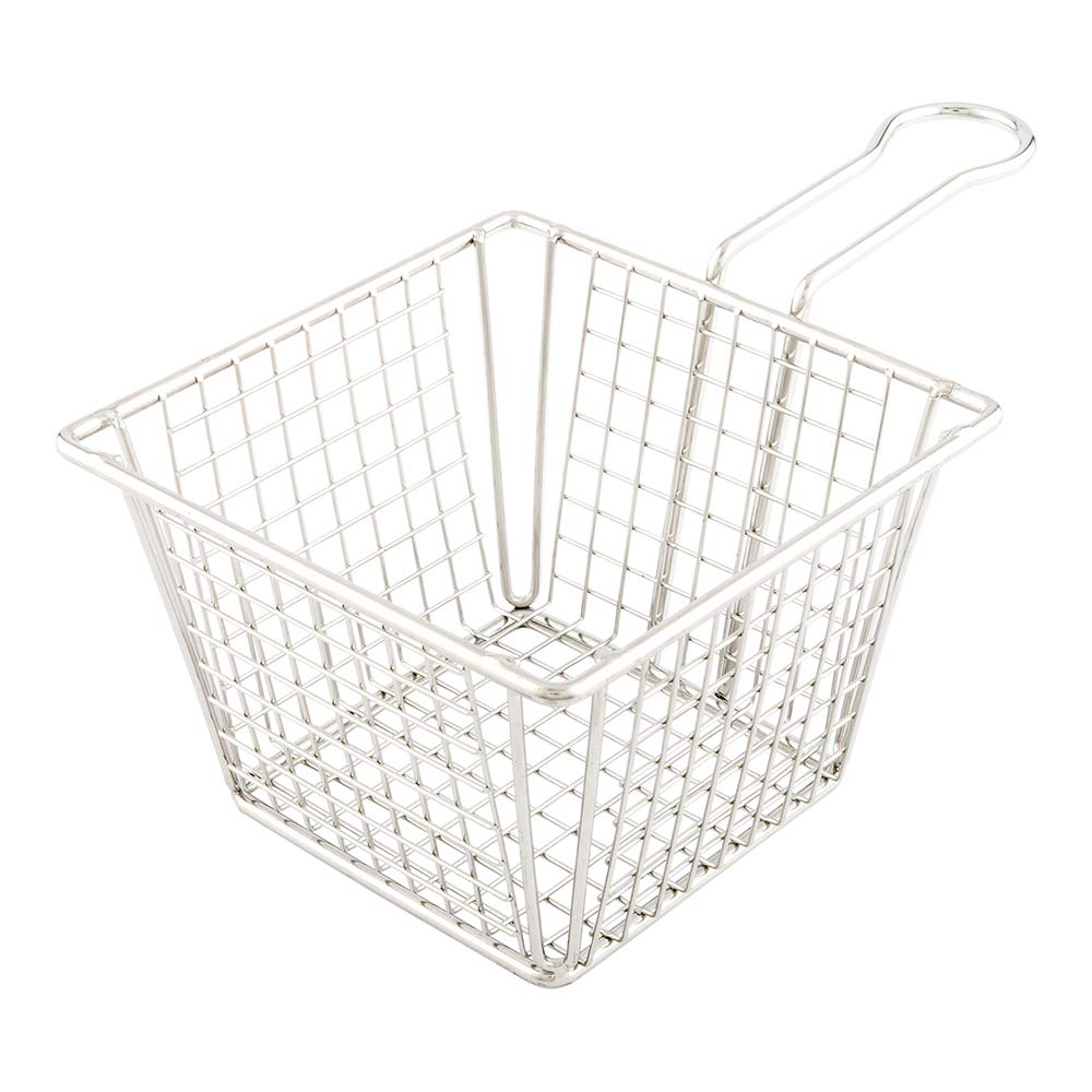 Waffle Grid Mini cesta de la freidora acero inoxidable pequeño 1 Count caja