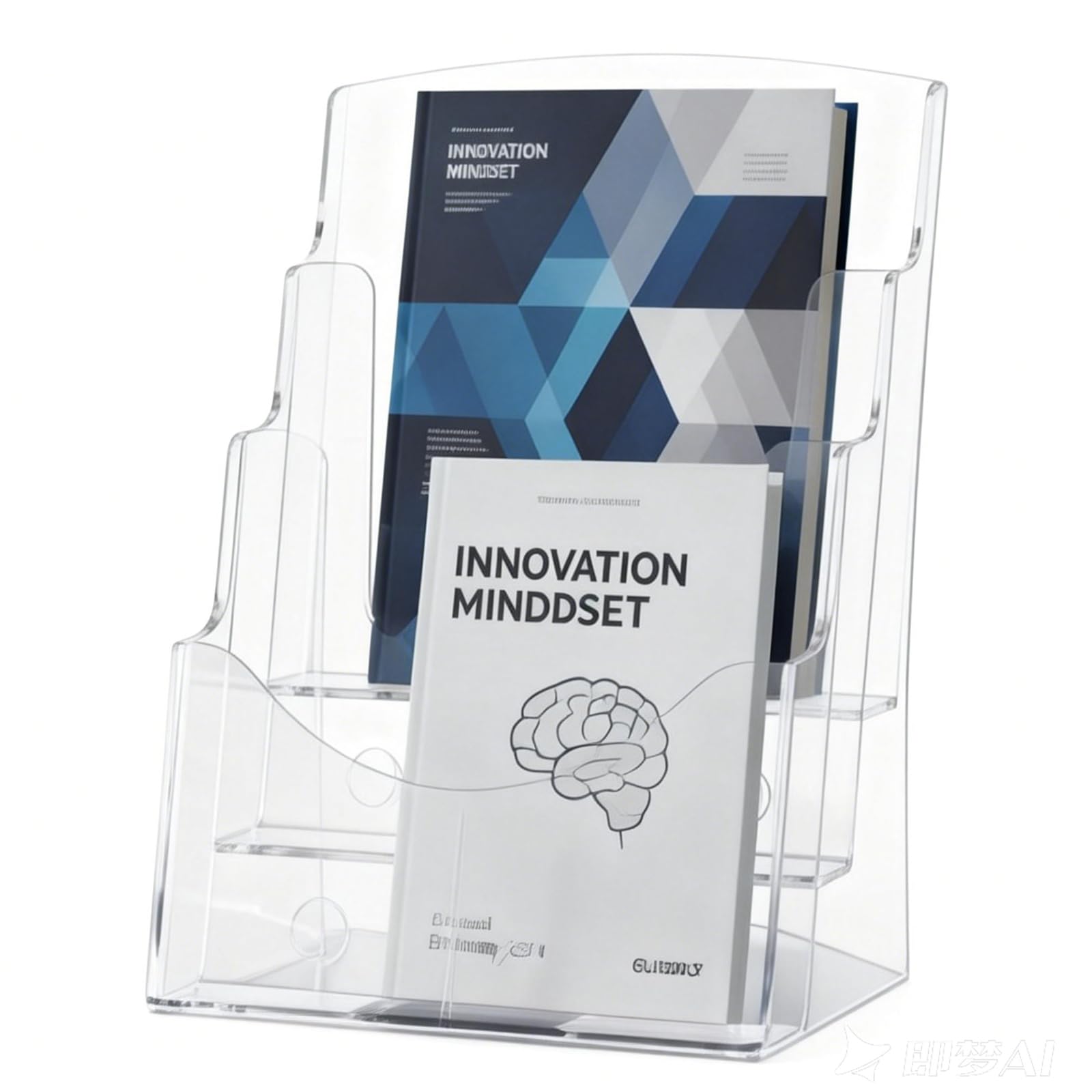 Nyoslb Clear A4 Leaflet Holder 3 Tier, A4 Plastic Leaflet Display Stands Brochure Holder Wall Mount Display Stand For Flyers Pamphlets Documents Booklets