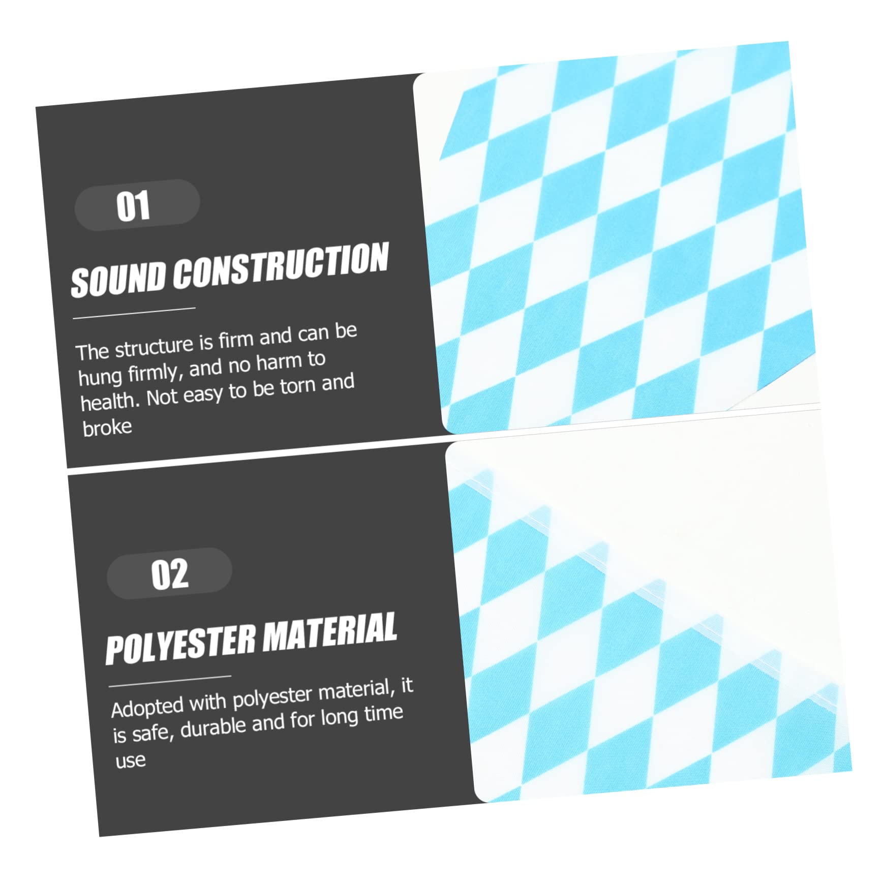 STOBOK 3juegos Banderín Decorativo De Fiesta De Cerveza Guirnalda De Triángulos Para Decoración De Oktoberfest Para Eventos y Celebraciones Interiores y Exteriores