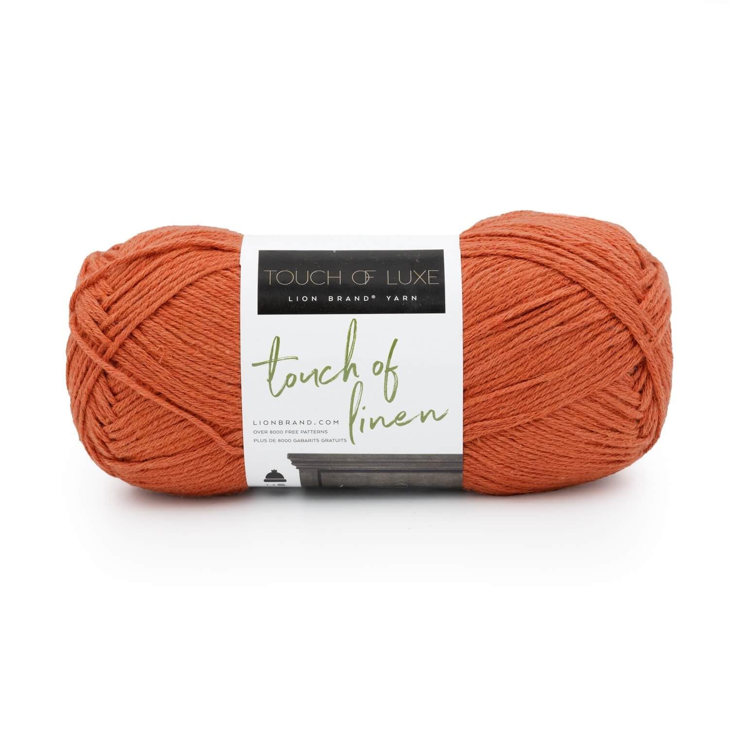 Lion Brand Yarn Touch of Linen Yarn, Terracotta