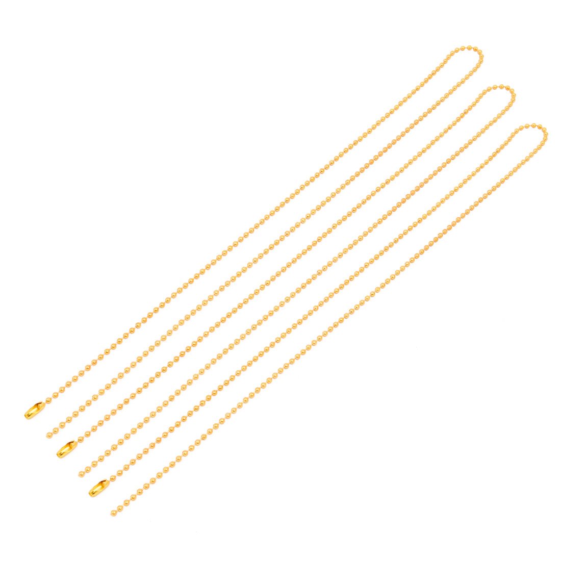 Aexit 3pcs 2.4mm Lighting fixtures and controls Dia Metal Plated Iron Beaded Connector Ball Key Chain 60cm Length