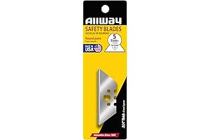 ALLWAY KBS5 3-Notch Safety Knife Blades, Rounded Point