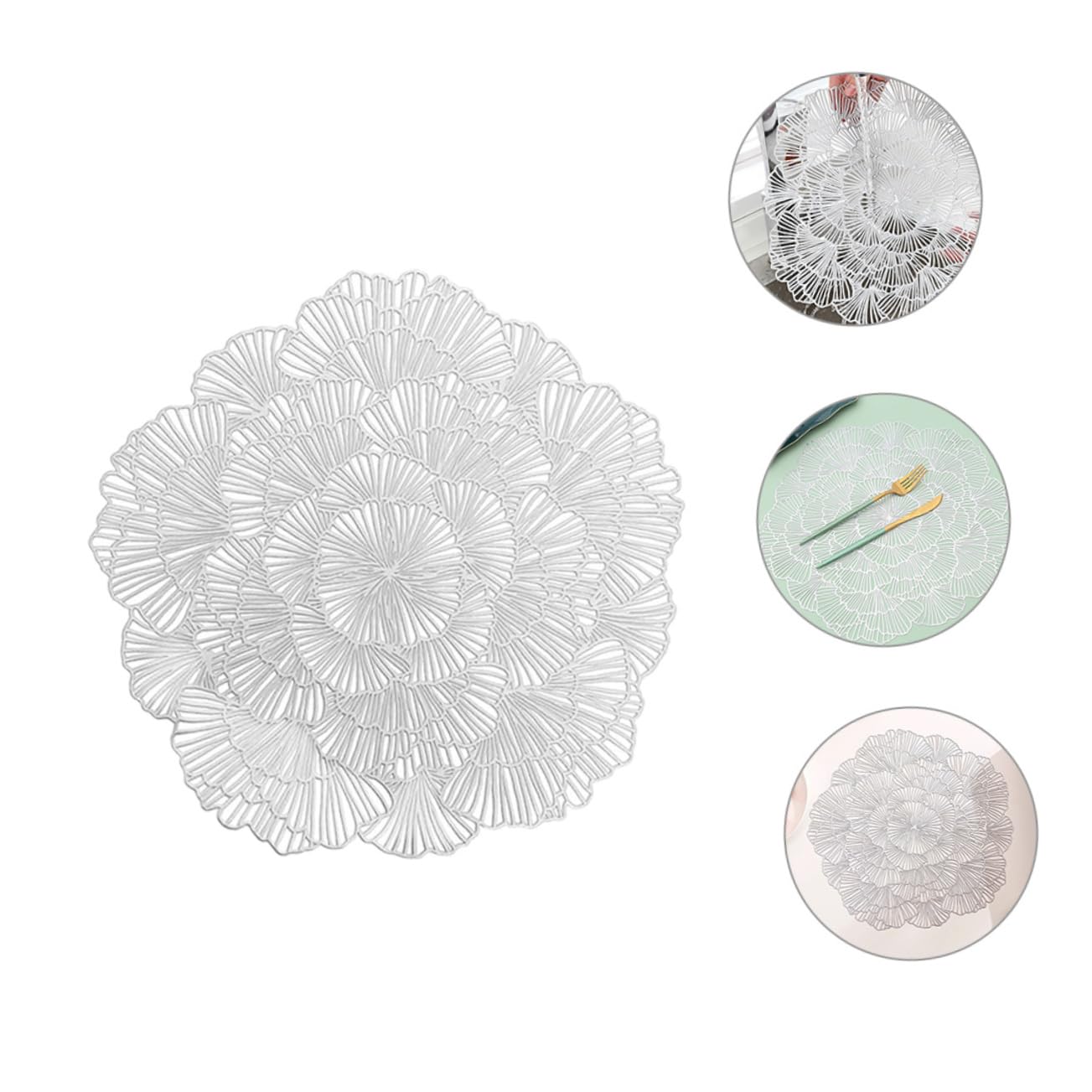 Alipis 12piezas Manteles Individuales Reutilizables Decorativos Aislantes para Cuencos Mesa De Comedor