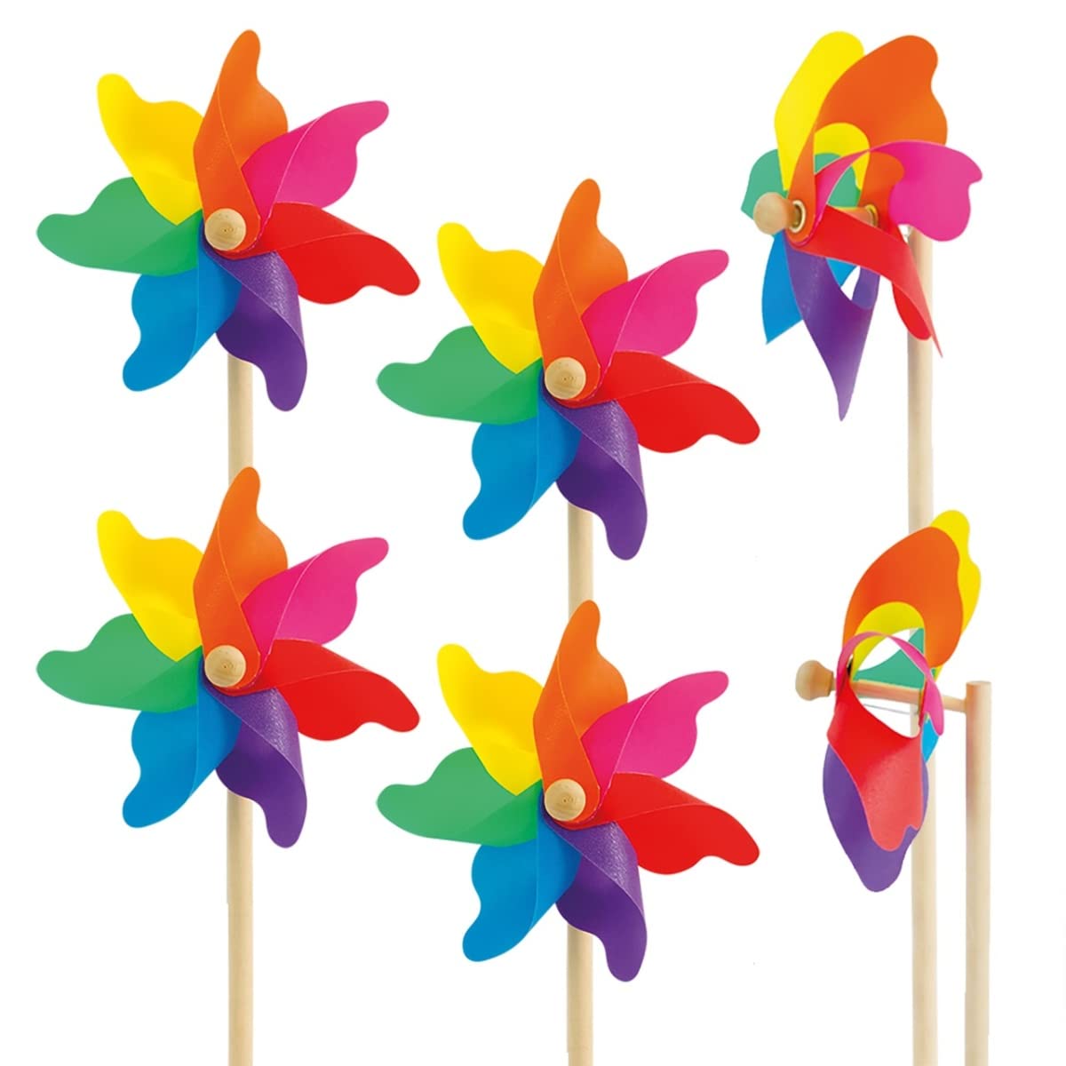 MuuXii 3PCS Sunflower Colorful Wind Spinners, Whirligigs Wind Spinner, 11.4inch