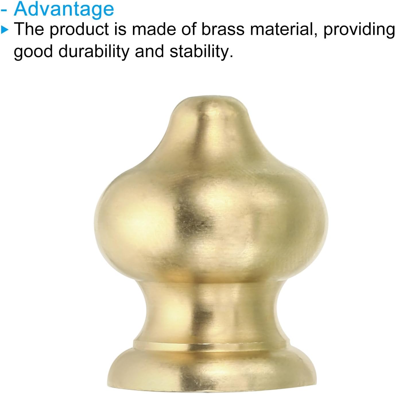 PATIKIL 1/4-27 Lamp Finial Ball Cap Knob, 6 Pack Lamp Shade Harp Top Screw Nut Decoration for Table Lamps, Solid Brass