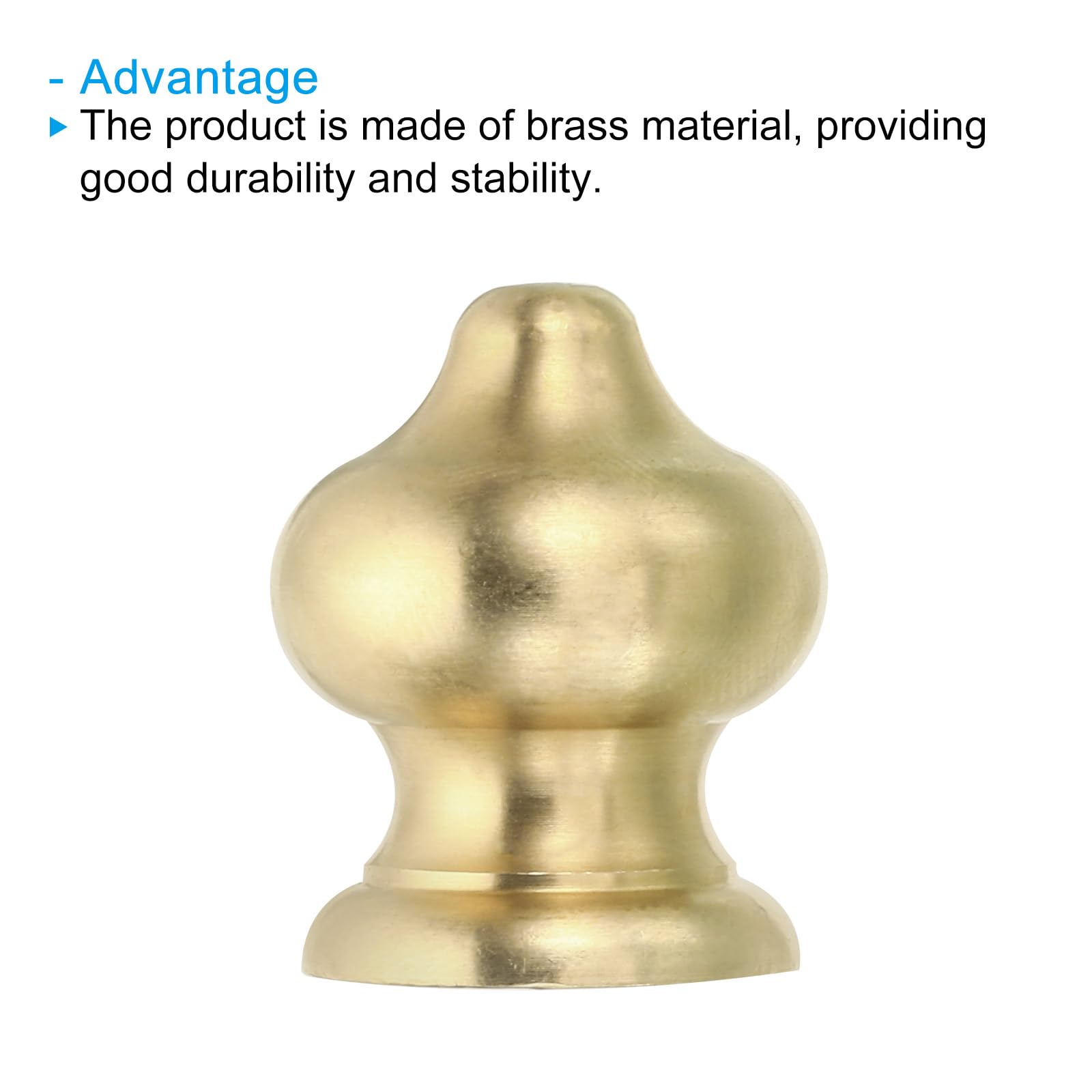 PATIKIL 1/4-27 Lamp Finial Ball Cap Knob, 6 Pack Lamp Shade Harp Top Screw Nut Decoration for Table Lamps Solid Brass - Image 4