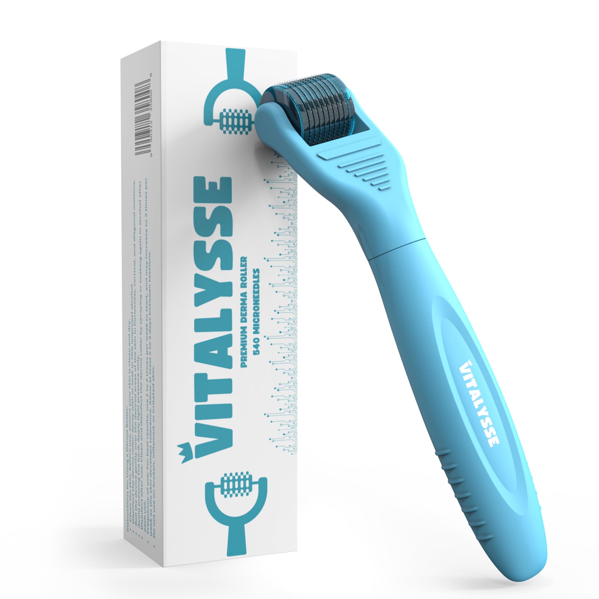 Under Eye Face Derma Roller Vitalysse 0 25mm Titanium Microneedling Tool for Dark Circles Puffy Eyes Fine Lines