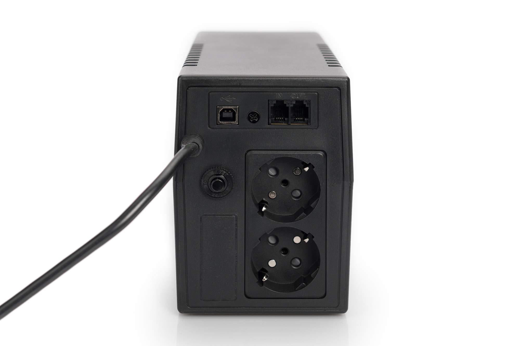DIGITUS Line-Interactive VI USV - 600VA / 360W - AVR - 2 Schutzkontakt-Steckdosen - Shutdown-Software USB/RS232/RJ11