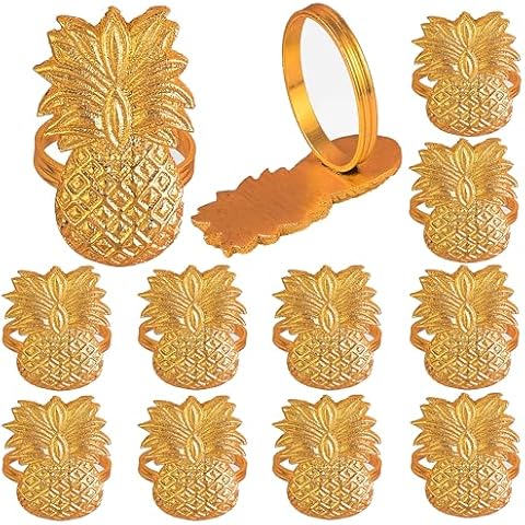 Alpha Living Home Gold Napkin Rings Set Cover