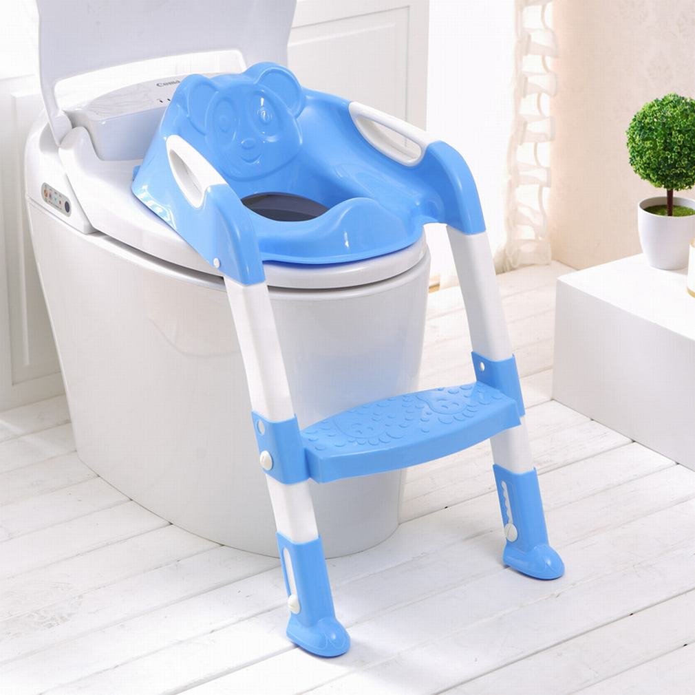 Siège toilette enfant avec marchepied HM échelle WC rose pour bébé garçon et fille