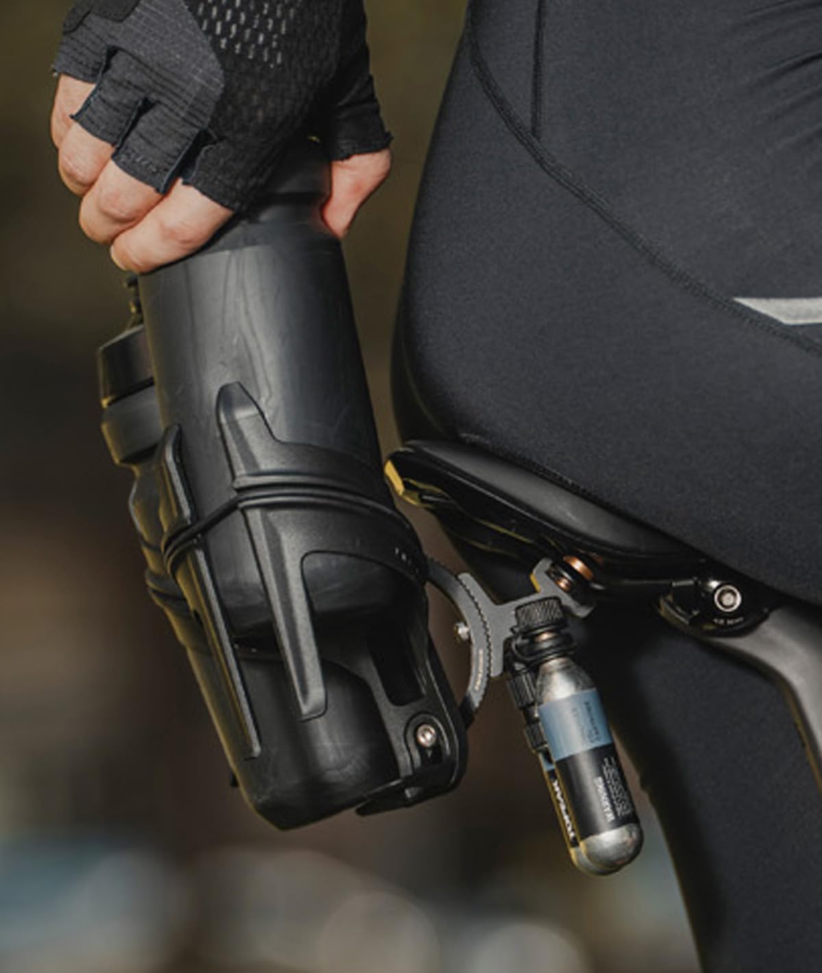 Topeak Tri-Backup Elite 2 uchwyt na butelkę i akcesoria, Unisex Dorosły, Czarny, Unisex