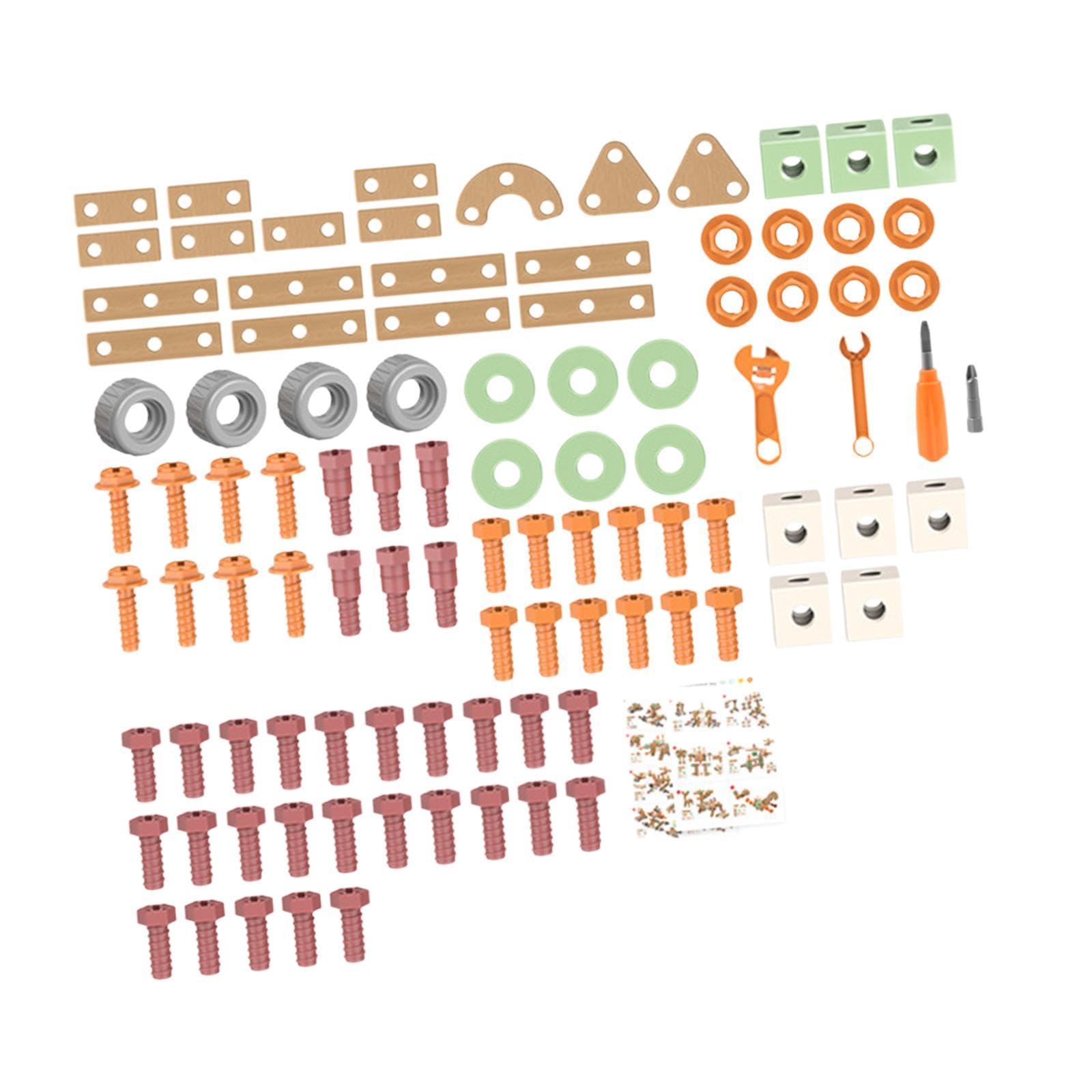 Kit de Herramientas para niños, Juego de construcción, Juguetes educativos para el Desarrollo Infantil, 100 Uds.