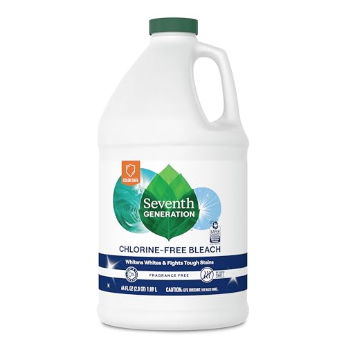 Seventh Generation Non-Chlorine Bleach 3-in-1 Benefits Fights Stains Free & Clear 64 Fl Oz