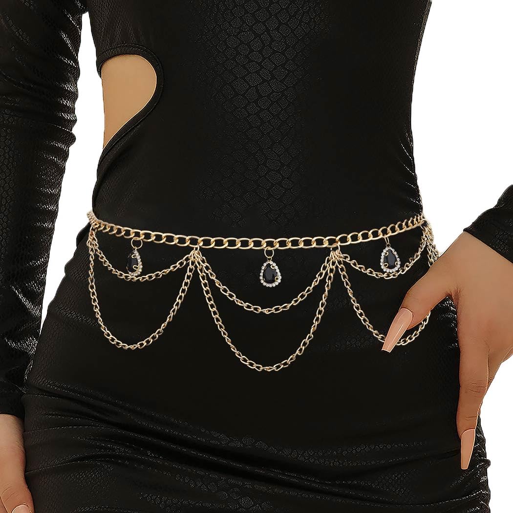 Bounzhi Waist Chain Belt Boho Metal Body Chain Sexy Belly