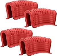 Vista 8 de Soporte de silicona para mango de sartén caliente, fundas para mango de sartén caliente, funda para ollas, sartenes de hierro fundido