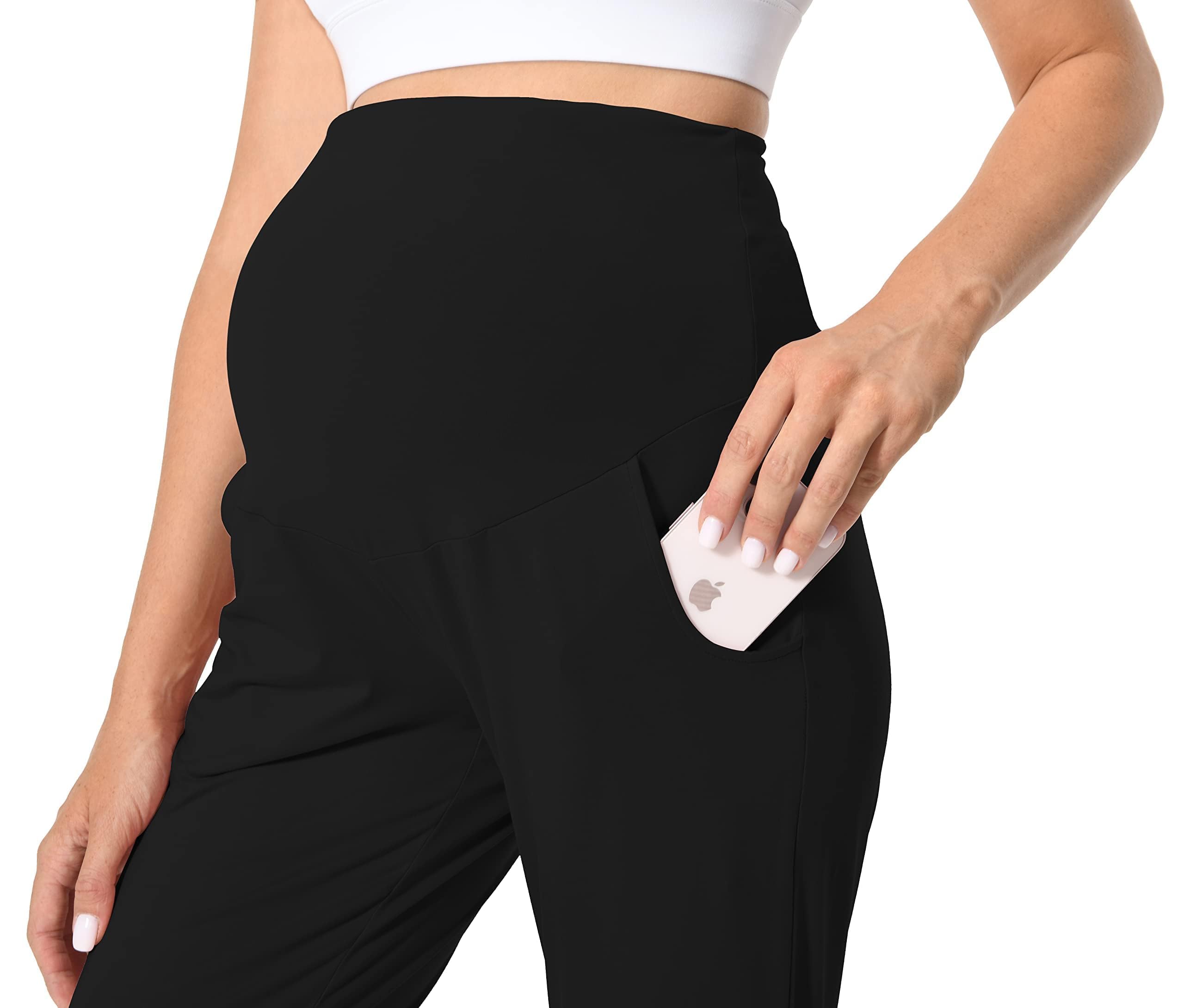 Foucome Pantalon de jogging de maternité pour femme - Pantalon de survêtement extensible avec poches