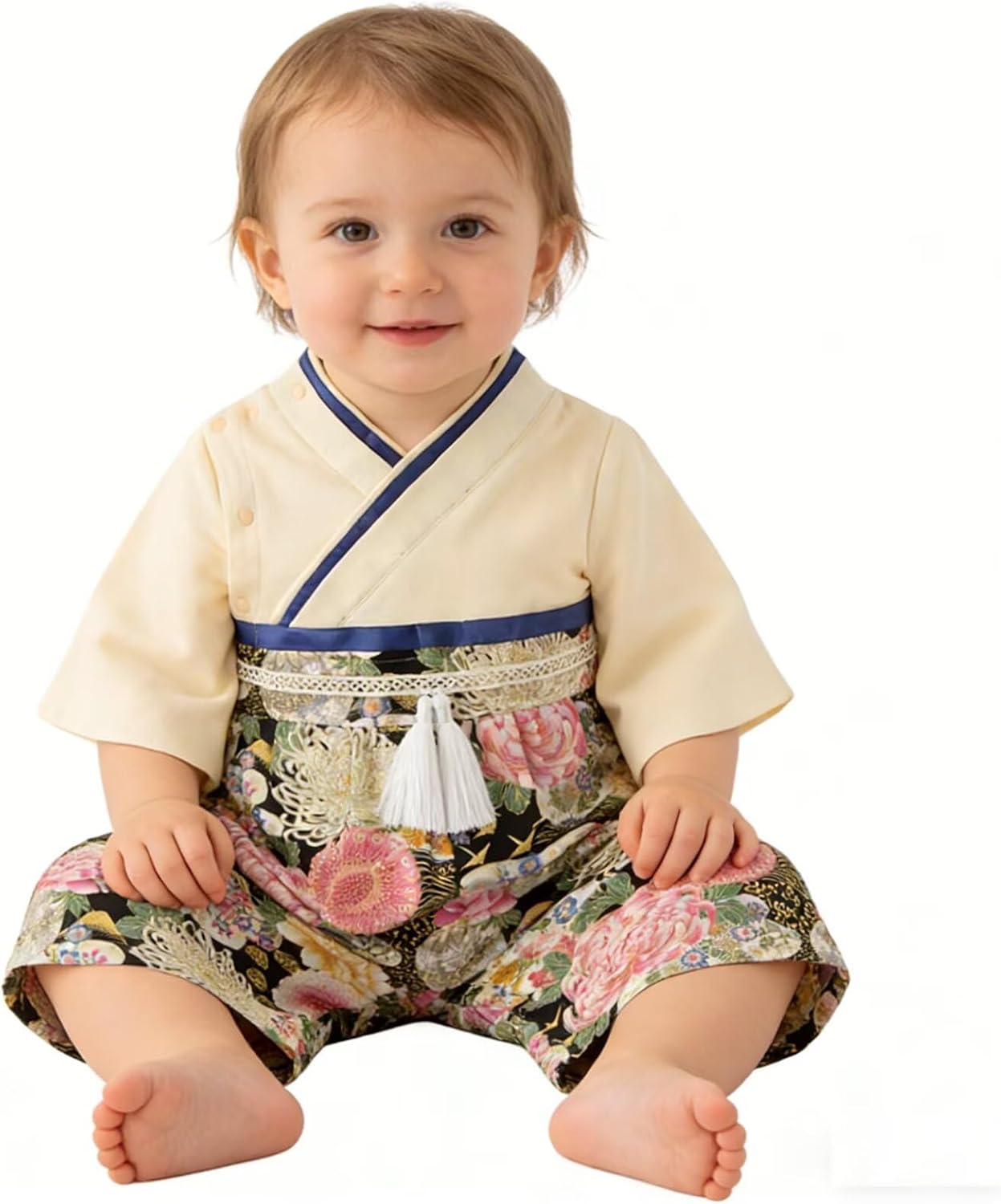Baby Girl Kimono Romper Japanese Costumes Hakama Coverall Infant Samurai Outfits
