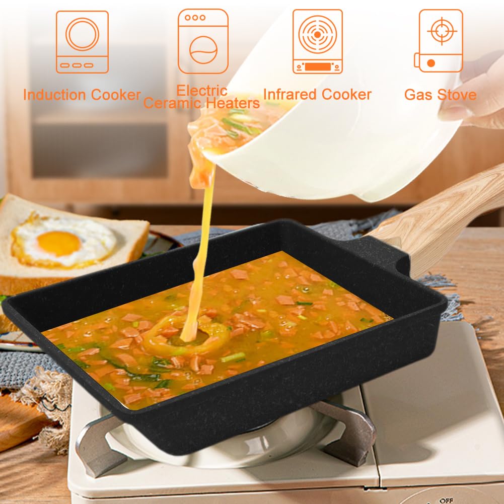 Padella Tamagoyaki Per Omelette Giapponese - Antiaderente Per Induzione E Gas - Foto 8