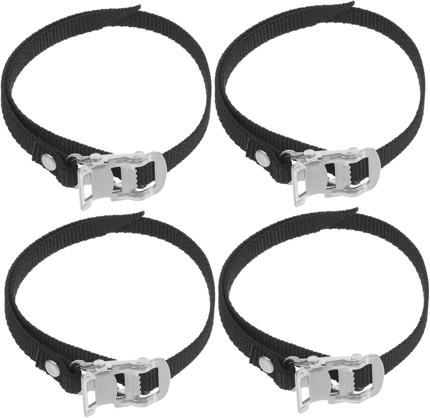 SUPVOX 4Pcs Bike Pedal Straps Portable Footrest Straps for Exercise Bike Durable Non Slip Design for Gym Cycling and Home Workouts