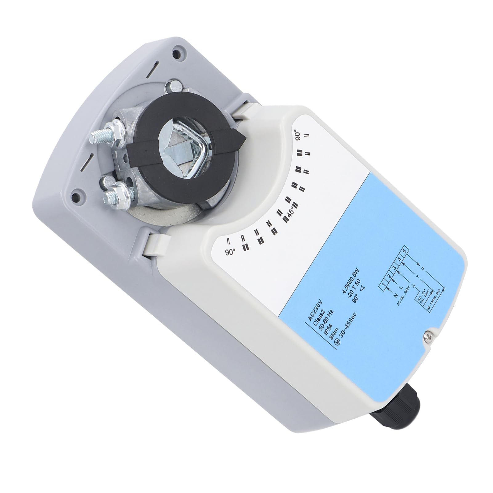 Actuador de Válvula de Aire Eléctrica Sonew, Válvula de Aire de Solenoide Eléctrica, Motor sin Escobillas de CC, Controlador de Válvula de Aire de ángulo de Rotación Ajustable,