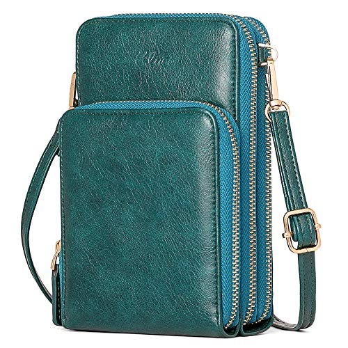 Small Crossbody Bag for Women Leather Cellphone Shoulder Purses Lightweight Fashion Travel Wallet Designer Ladies Vintage Green