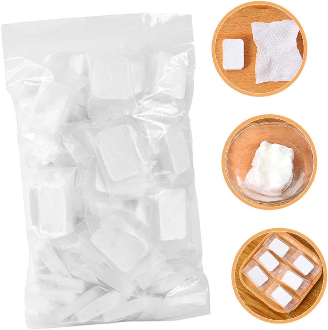 Compressed Facial Cleansing Pads Non-Woven Makeup Remover Rounds for All Skin Types Absorbent and Soft for Makeup Removal and Skin Cleansing