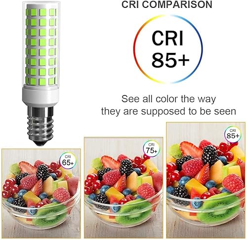 Miniatura 26 de Bombillas LED E14, paquete de 3 bombillas E14 con base de tornillo europea para lámpara de vela de ventana eléctrica, bombilla de refrigerador E14