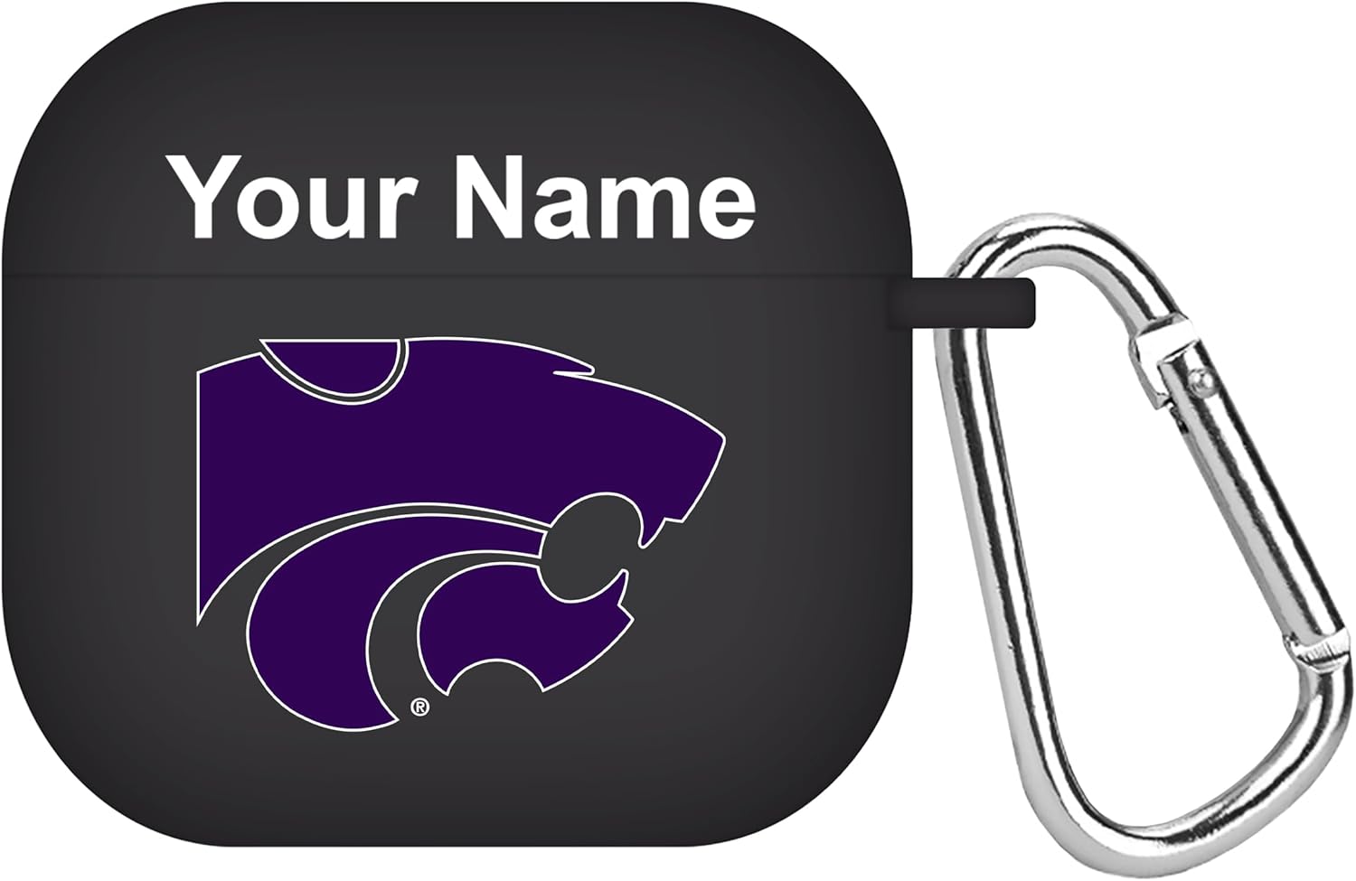 Affinity Bands Kansas State Wildcats Custom Name HD Case Cover Compatible with Apple AirPods Gen 3 (Black)