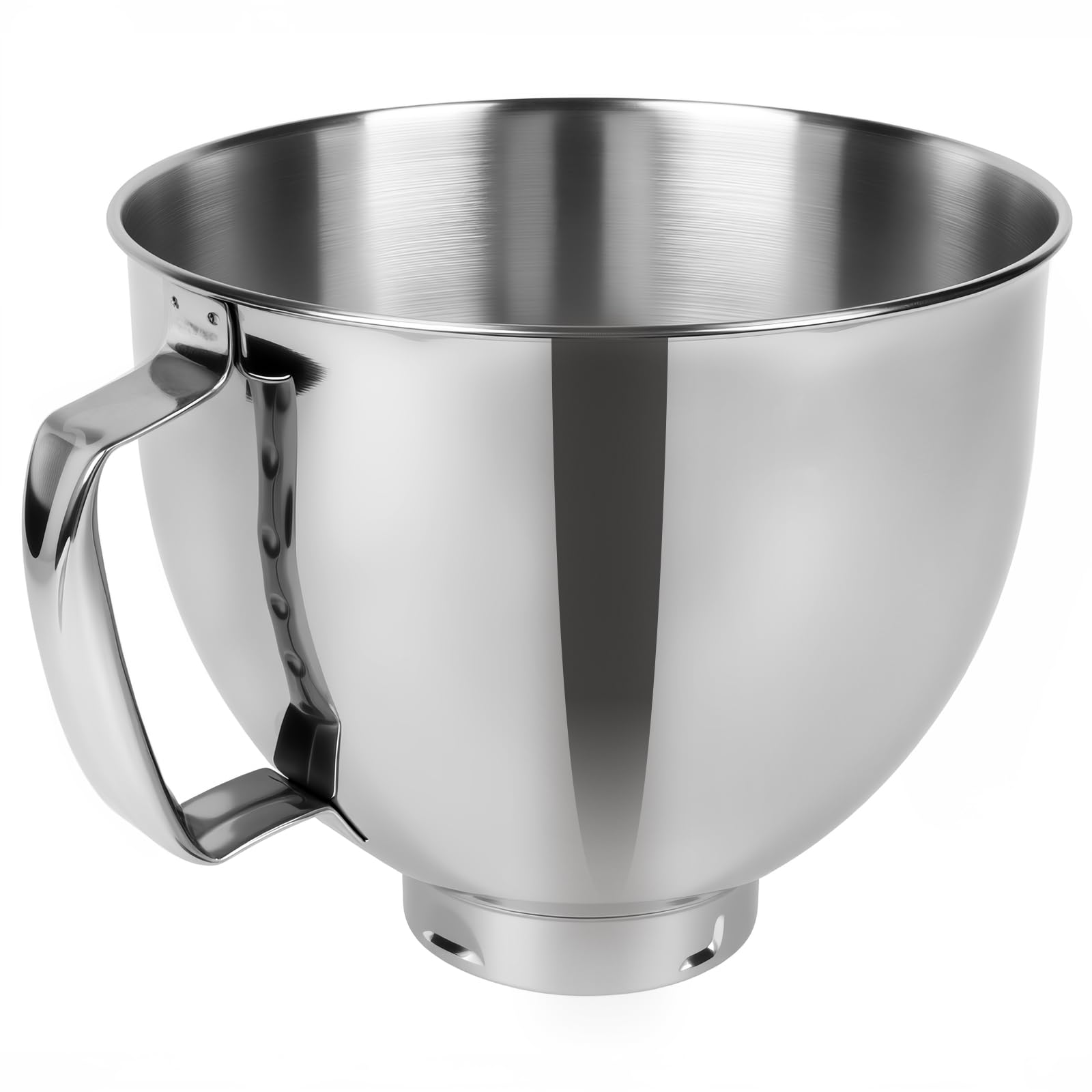 Edelstahl-Mixerschüssel für Küchenhelfer, 4,5-5 Quart Standmixer, kompatibel mit Artisan KSM100, KSM103, KSM110, KSM150, RRK150, K45SS, KSM75, KSM90, KSM95, K45, 5KSM125, 5KSM150, 5KSM150, 5KSM150 75