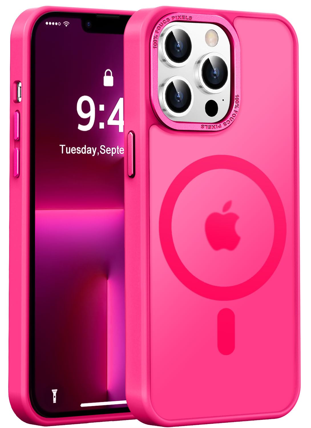 Newfuture Strong Magnetic Compatible with iPhone 17 Pro Case [13 FT Military Drop Protection] [Compatible with Magsafe] Slim Translucent Matte Shockproof with Anti-Fingerprint Phone Case, Tender Pink — view 221
