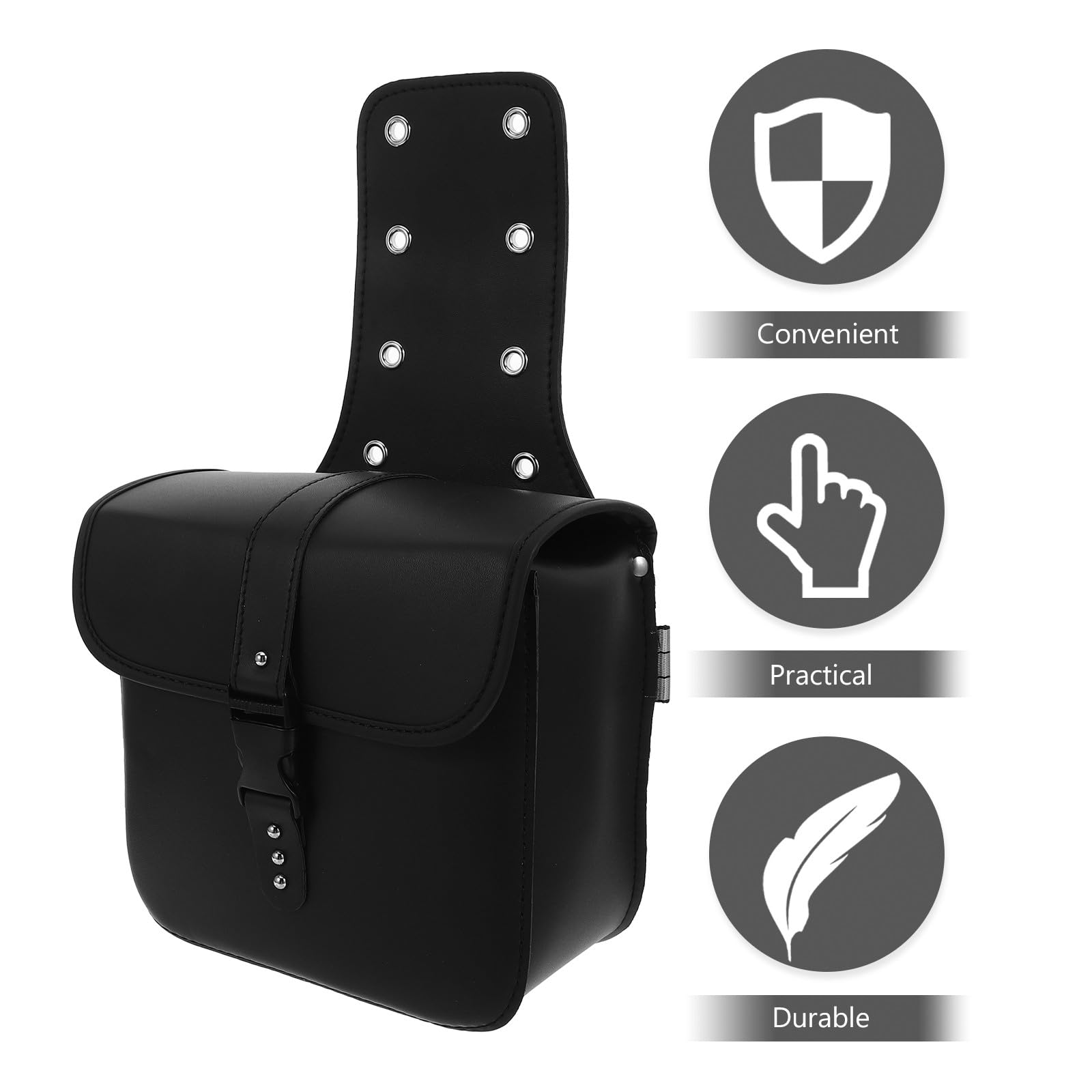 Borse Laterali Impermeabili per Moto Elettrica in Pu, Set da 2 Mini Borse da Sella Nere, Design Pratico per Protezione in Caso di Pioggia e Uso Urbano