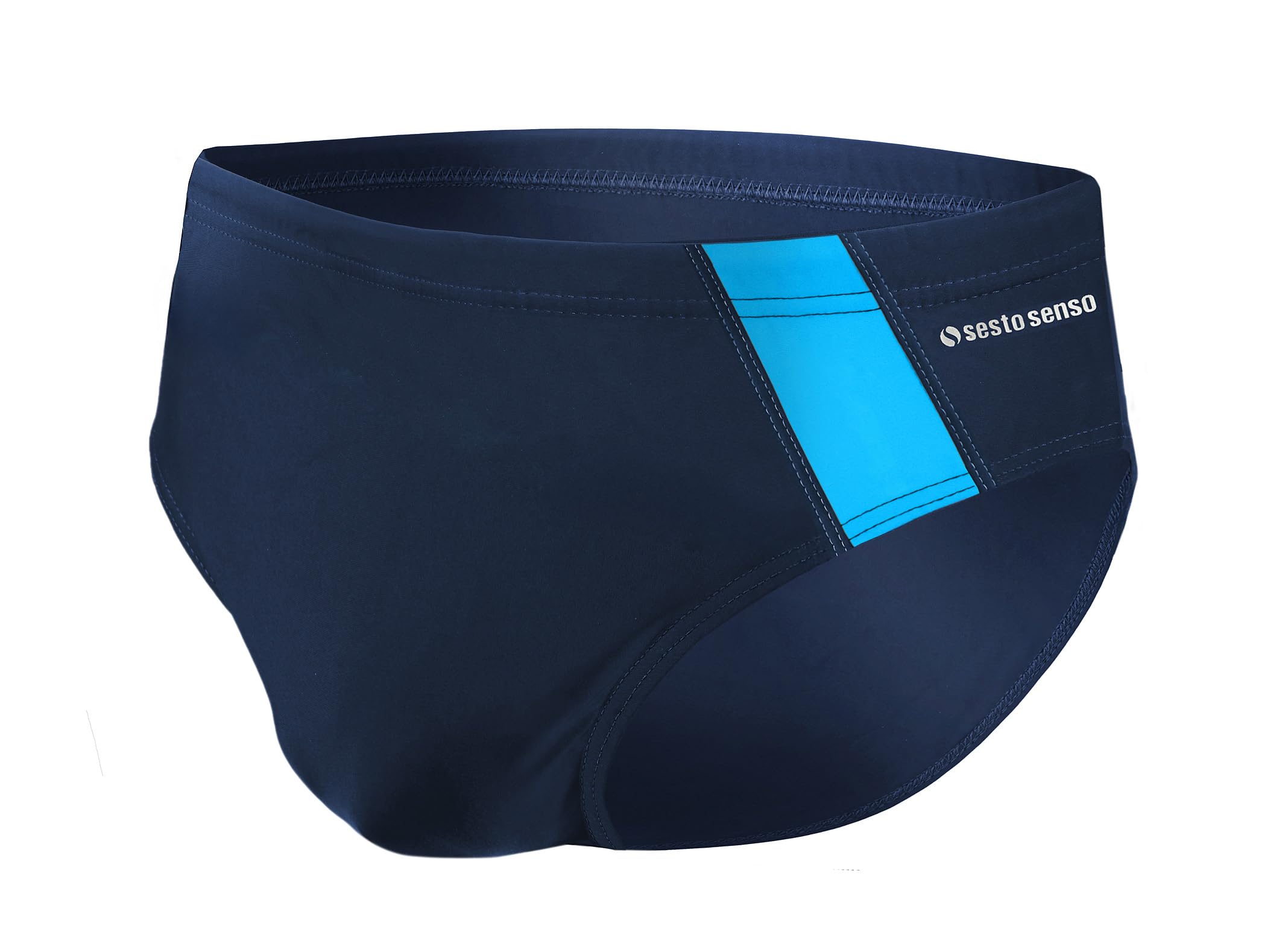 sesto senso Men's Swimming Trunks Briefs Swimwear Swimming Shorts, Dark Blue - Volume 411, 4XL