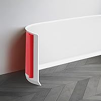 JSIWOTH 16.4ft Peel and Stick Vinyl Baseboard Trim - Flexible Waterproof Self-Adhesive Wall Molding, White 1.97in Wide for Easy Floor Gap Coverage