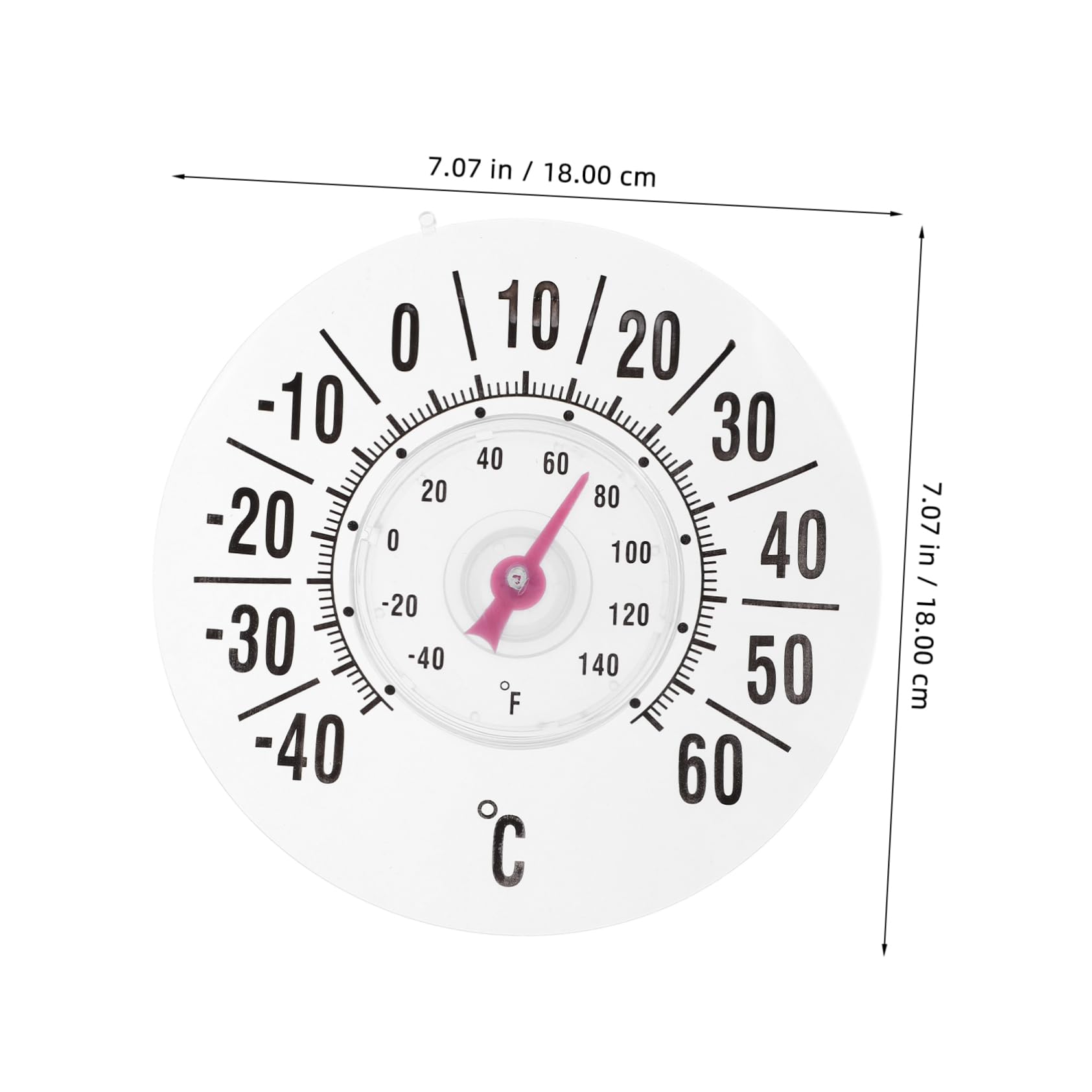 ibasenice Accurate Window Thermometer with Suction Cup Household Thermometer Easy to Read Temperature Gauge for Nursery Greenhouse Use for Patio and Home