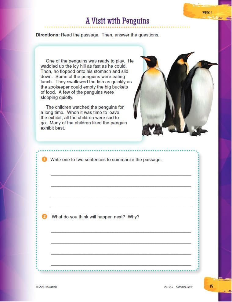 Summer Blast: Getting Ready for Fifth Grade - Full-Color Workbook for Kids Ages 9-11 - Reading, Writing, Art, and Math Worksheets - Prevent Summer Learning Loss - Parent Tips - Image 6