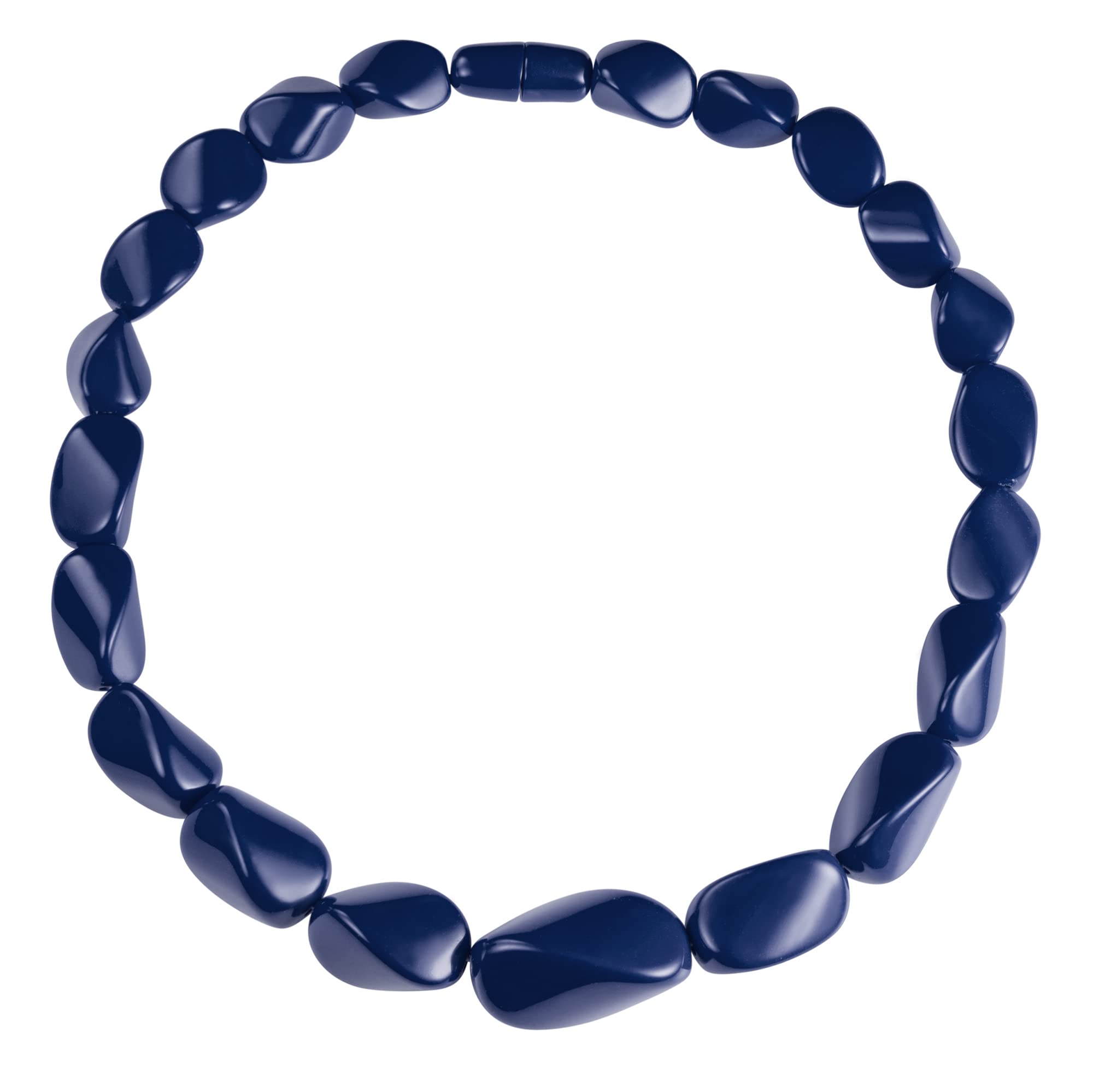 ZAVANA Collar Mujer de 55 cm de Largo, Collar Hecho a Mano, Estilo Bohemio, Collar Grueso para Mujer, con Eslabones Torcidos en Resina de Coloreada, Bisteria para Mujer