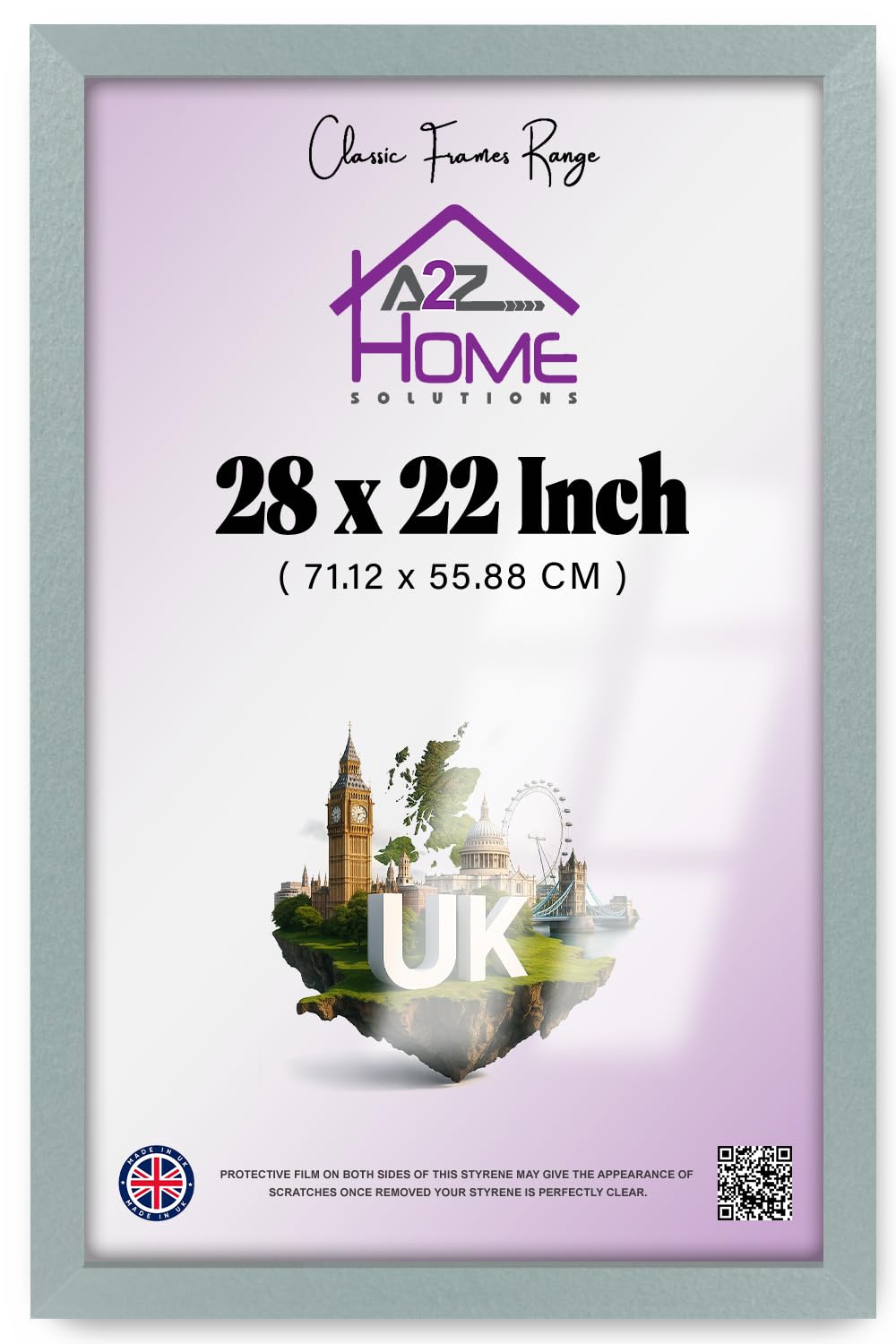 A2Z Home Solutions® Large Wall Picture Frame Stunning Look Quality Backing Landscape & Portrait Display Photo Frame For Wall Poster Canvas Painting Certificate Art Gallery (22x28 cm, Silver)