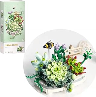 NC GP&Home MOC 389Pcs Plant Series Mini Bricks Model, Creative DIY Simulation Building Blocks Bonsai Construction Toy for Kids Teen and Adults (Not Compatible with Standard Bricks)