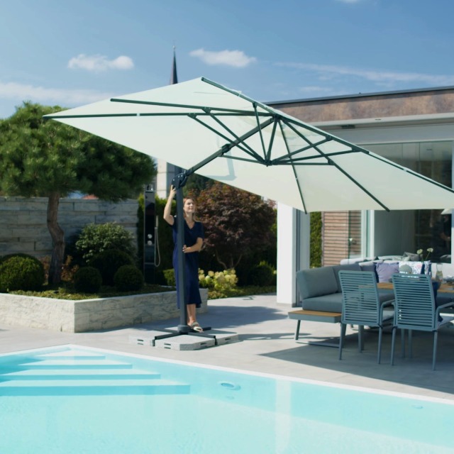 Doppler Ombrellone per il giardino Jack 250cm grigio chiaro I Parasole
