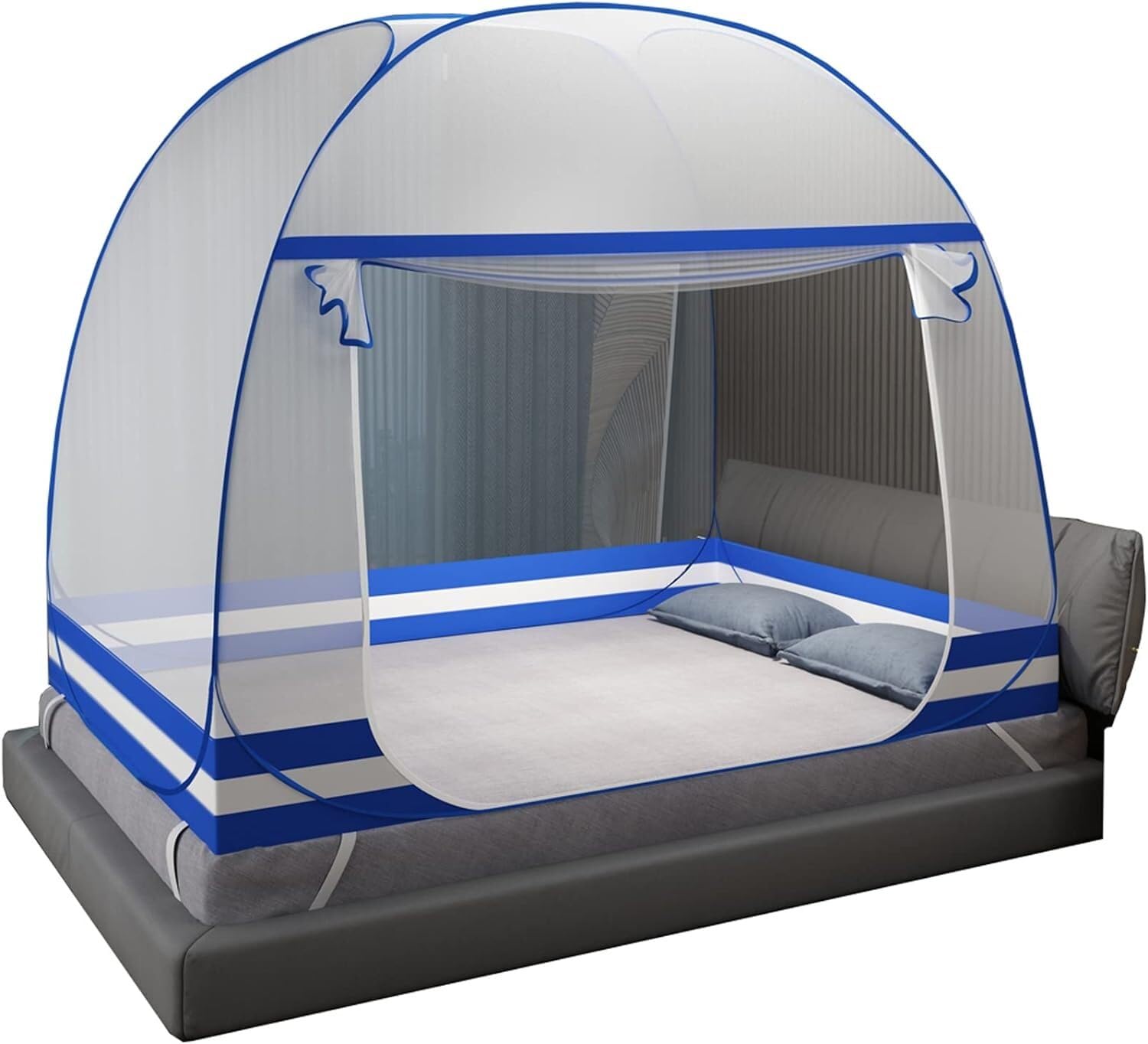 Tenda zanzariera,Baldacchino pieghevole per zanzariera,Zanzariera portatile a doppia porta,Rete da campeggio