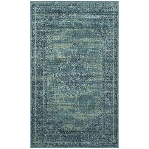 Safavieh Traditional Indoor Woven Rectangle Area Rug, Vintage Collection, VTG112, in Turquoise / Multi - Image 3