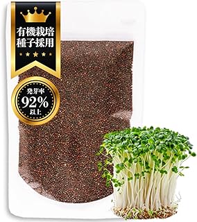 ブロッコリースプラウト 種子 300ml 栽培/高濃度スルフォラファン含有 カラブリーゼ種 有機栽培種子 非遺伝子組み換え 無消毒 家庭菜園 タネ ブロッコリースプラウトの種