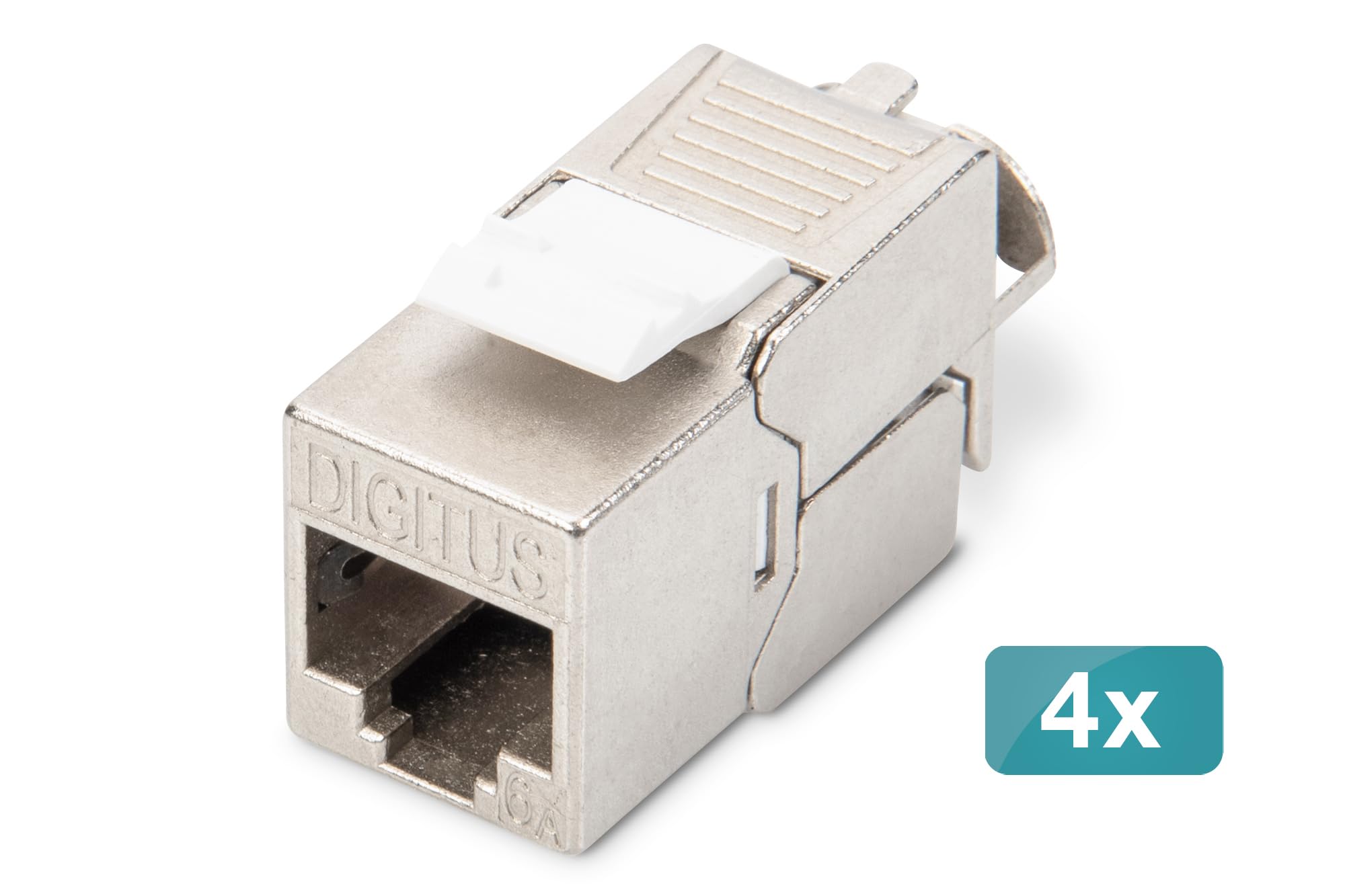 DIGITUS Módulo Keystone Cat-6A blindado RJ45 500 MHz 10GBase-T 4 unidades
